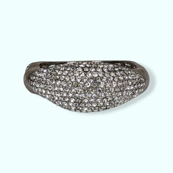Metal Cut Out Rhinestone Hinge Bracelet - Picture 4 of 7
